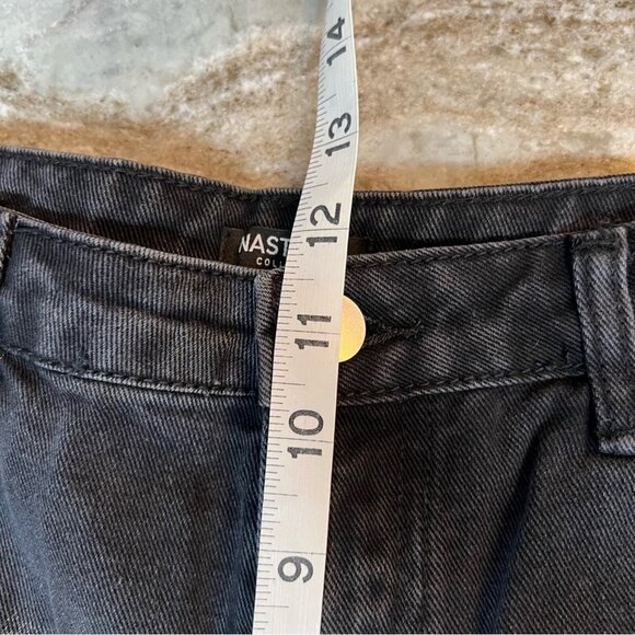 Nasty Gal Jeans NWT size 40 (US 8) Are You Gonna Say High-Waist Cropped black - Picture 10 of 12